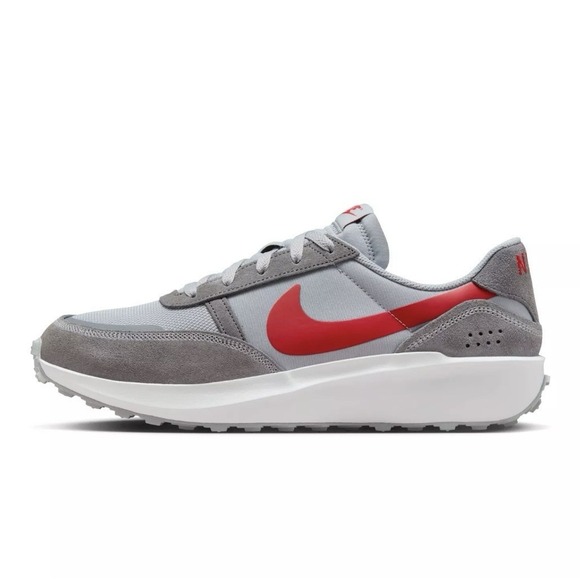 Nike Waffle NAV FJ4195 004 Wolf Grey University Red Shoes nby Mens Sz 15 - Picture 1 of 10